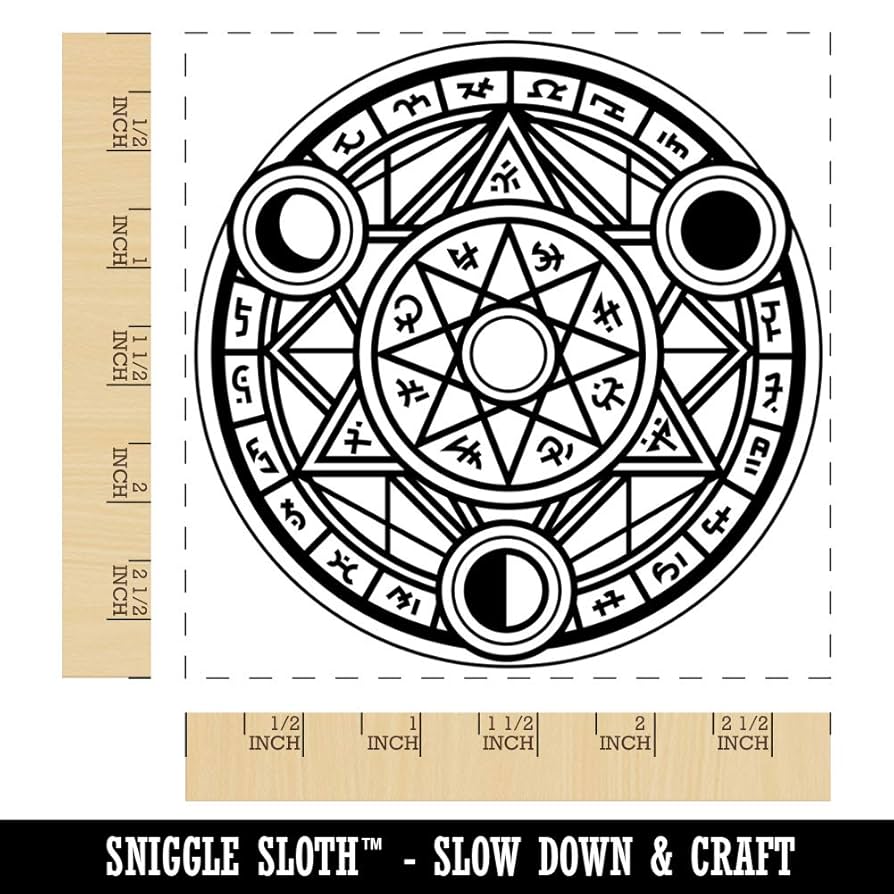 Amazon.com: Magic Summoning Circle with Runes Square Rubber